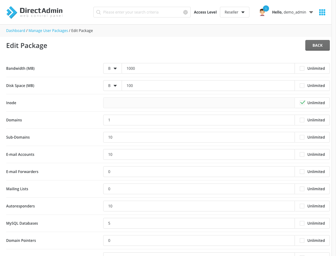 Modifying a User Package